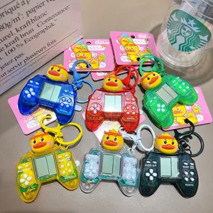 Μίνι κονσόλα παιχνιδιών Tetris μπρελόκ με χαριτωμένο σχέδιο πάπιας σε διάφορα χρώματα