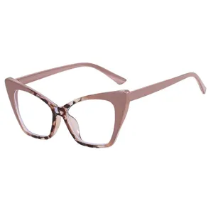 Montatura occhiali anti-luce blu occhio di gatto rosa da donna, stile retrò elegante