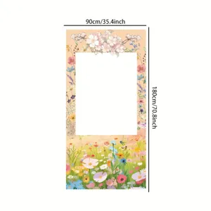 Spring theme watercolor floral photography backdrop for party decoration 90x180cm