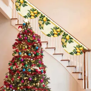 Lemon theme decorative fan-shaped bunting for garden and staircase fence decoration
