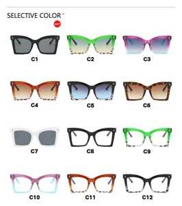 Comprehensive selection of oversized square glasses frames with stud accents and colors