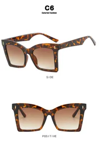 Classic tortoise shell square frame glasses with decorative rice studs for daily wear