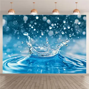 Sfondo fotografico schizzi d'acqua motivo chiaro decorazione domestica principale.