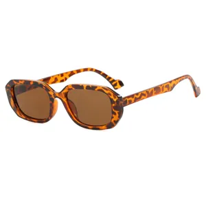 Gafas de sol cuadradas vintage de carey con cristales marrones para mujeres modernas