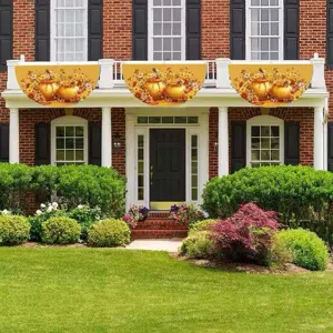Outdoor fan-shaped garden flags featuring honey pot and floral designs for balcony decor