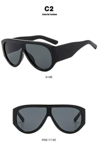 Gafas de sol de una pieza rana 2025 nuevo estilo europeo gafas de sol de moda