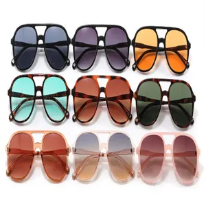 Sélection de lunettes de soleil aviateur rétro à double pont en divers coloris de monture