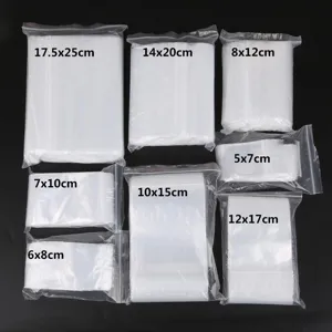 Bolsas de Embalaje de Joyería de Plástico Translúcido Autosellables Con Orificio para Colgar Para Pendientes Collar DIY