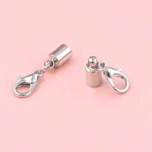 High-quality silver magnetic lobster clasps for DIY necklace and bracelet jewelry making