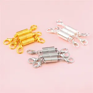 Magnetic lobster clasps in gold silver and steel finishes for DIY jewelry making