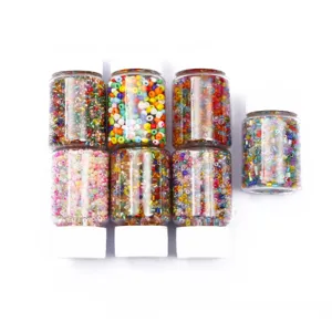 Comprehensive variety pack of 2mm bottled glass seed beads for DIY jewelry making crafts
