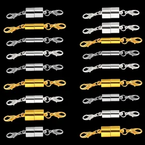 Set of gold and silver magnetic lobster clasps for DIY jewelry necklace bracelet connecting