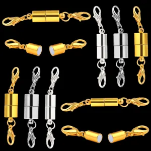 Gold and silver magnetic lobster clasps for DIY necklace and bracelet jewelry making