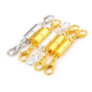 Gold and silver magnetic lobster clasps for necklace and bracelet jewelry DIY projects