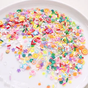 Mixed colorful polymer clay slices for DIY phone cases and jewelry accessories