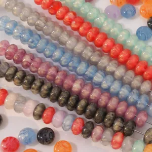 Perles Vrac Rondelle En Résine Motif Marbré Espaceurs Abacus Géométriques Pour Bricolage Bracelet Collier Fabrication De Bijoux Artisanat