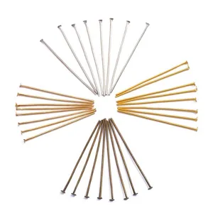 Professional metallic T-head pins for DIY jewelry making accessories and crafts