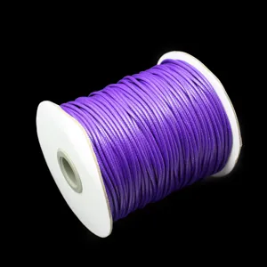 Purple 1-2mm Korean waxed cord spool for handmade jewelry and DIY bracelet making