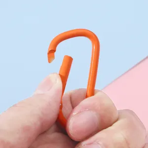 Orangefarbener D-Ring-Karabiner aus Aluminium für DIY-Taschen und Zubehör