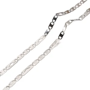 Professional silver stainless steel lip chain links for DIY jewelry making accessories