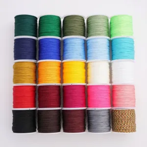 Bobines de fil de jade 0,8 mm en 25 couleurs vives pour création de bijoux DIY