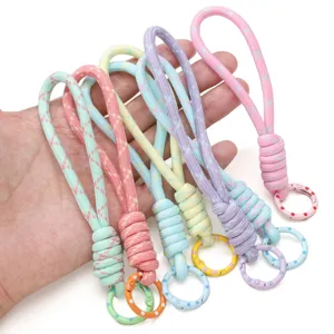 Bunte handgefertigte geknotete Paracord-Lanyards für Telefon- und Schlüsseldekoration