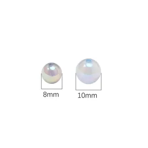 Vergleich von 8mm und 10mm schillernden Acryl-Katzenaugenperlen für DIY-Schmuck