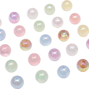 Bunte UV-galvanisierte Acrylperlen für handgefertigte DIY-Schmuckherstellungsprojekte