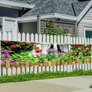 Bannière de jardin fleurs printemps décor de clôture extérieur pour fête et cour