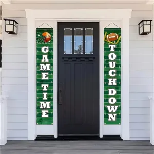American football game day porch banners for stadium themed party outdoor decoration