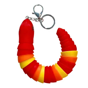Portachiavi a serpente 3D articolato colorato, regalo perfetto per l'anno del serpente