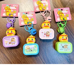 Detailansicht der Vitality Little Yellow Duck Leuchtschlüsselanhänger in vier Farben