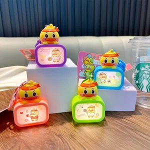 Süße Genki Ente Schlüsselanhänger Nachtlicht, leuchtender Taschenanhänger Geschenk