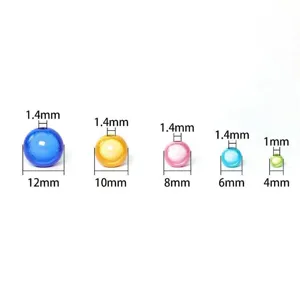 Tableau de comparaison des tailles pour perles rondes DIY de 4 mm à 12 mm de diamètre