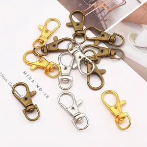Assorted alloy lobster clasp keychain hardware for DIY jewelry making in multiple colors