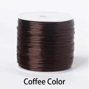 Cordon élastique marron durable pour la fabrication de bijoux DIY et de bracelets