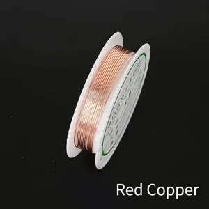 0.8mm red copper jewelry wire spool for DIY handmade jewelry crafting