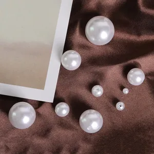 ABS Acrylic Round Artificial Pearl Loose Beads For DIY Jewelry Making Bracelet Necklace Earrings Crafting Spacer Beads Material