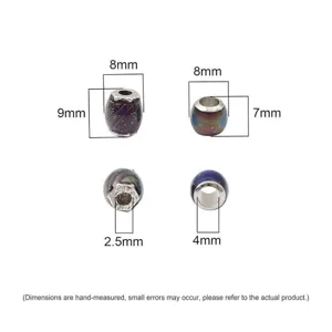 Temperature-sensitive color-changing resin beads with 4mm large hole for DIY jewelry