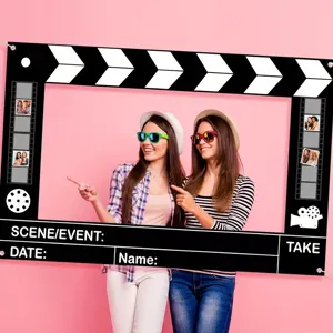 Filmklappe Fotobox-Rahmen Banner im Kino-Stil für tolle Filmabend-Partydekorationen