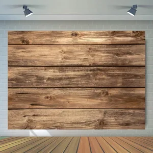 Toile de fond photographie vintage grain de bois brun pour studio et décoration de fête