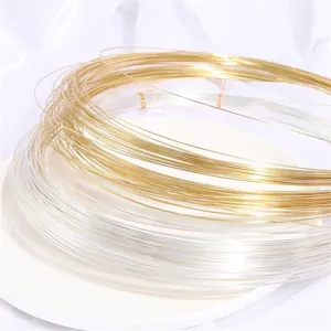 Detailed view of high-quality 14K gold-filled and silver coils for DIY jewelry making