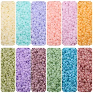 Bunte Glasschliffperlen in 12 Farben für die DIY-Schmuckherstellung und Basteln