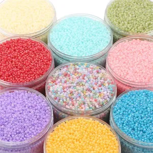 Irisierende Glas-Seed-Beads Für DIY-Schmuckherstellung Handgefertigte Armbänder Halsketten Ohrringe Zubehör Mischfarben Lose Perlen