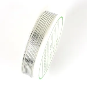 Silver-colored copper wire spool for DIY jewelry making, beading and wire wrapping craft