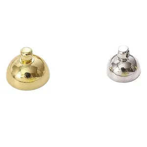 Set of gold and silver copper ball magnetic clasps for DIY jewelry making findings