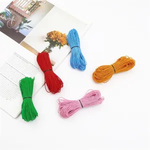 Durable colorful elastic cords in 5 colors for DIY crafts and jewelry making