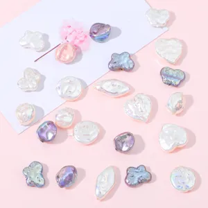 Vintage baroque style iridescent heart and butterfly acrylic loose beads for DIY jewelry making