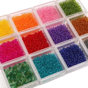 Set di perline di vetro trasparente colorate per la creazione di gioielli fai-da-te