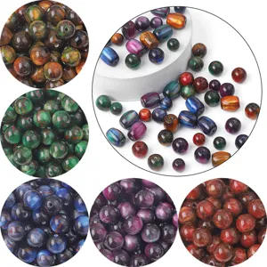 12mm resin star-nebula dyed round and tube loose beads for DIY jewelry making accessories